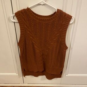 Rachel Zoe Rust Knit Sweater Vest